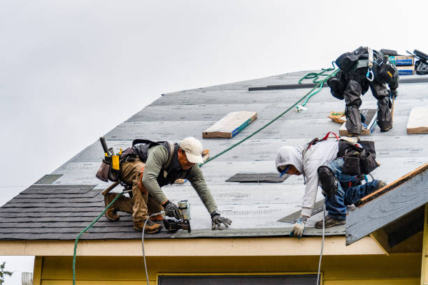 Professional Gutter Installation technician working in Catawissa, PA